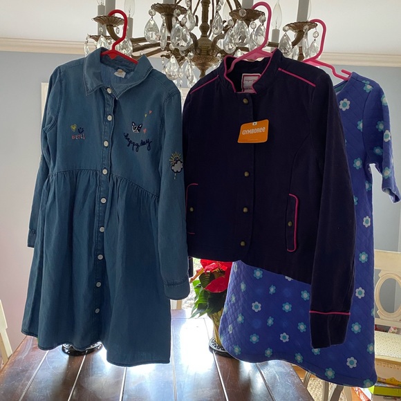 3 PC GIRLS GYMBOREE LOT. 2 DRESSES & 1 MILITARY STYLE COAT W/TAGS, DRESSES LN! - Picture 2 of 11